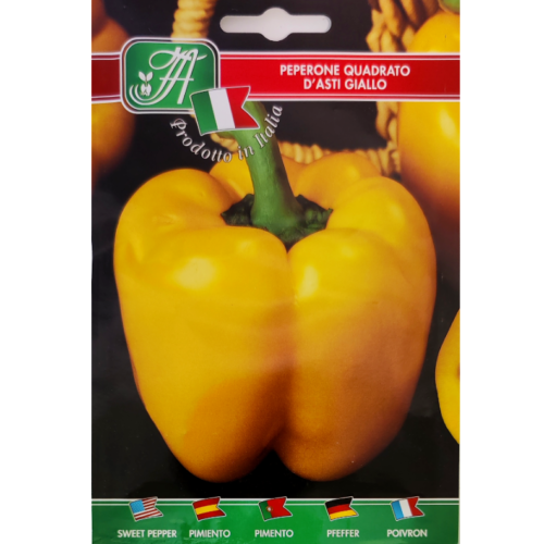 Paprika 'Quadrato d'Asti Giallo' (Capsicum annuum) kopen Planten
